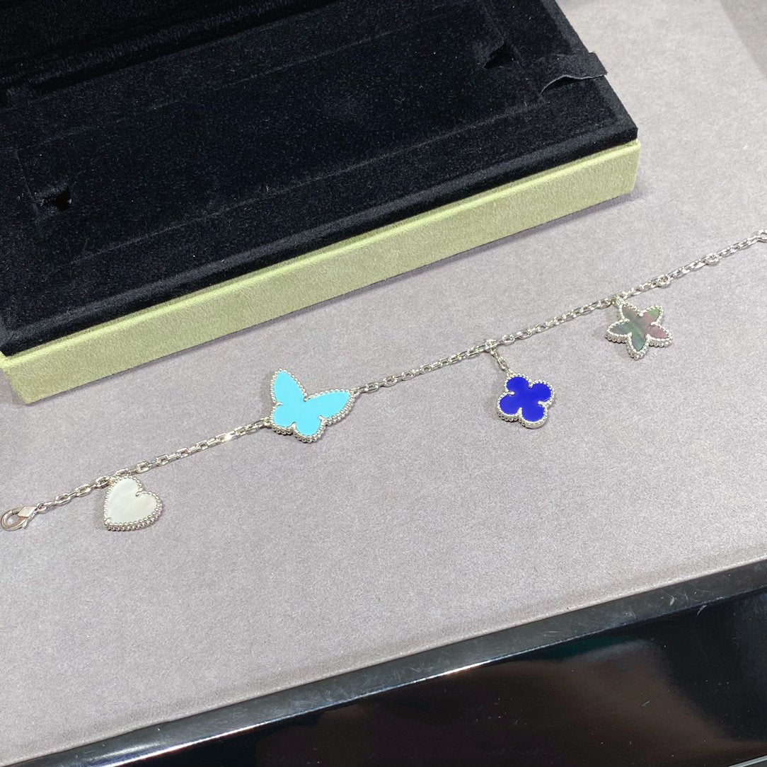 [Avelora Jewelry ]LUCKY SPRING SILVER BRACELET 4 MOTIF