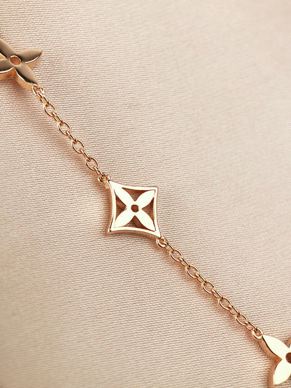 [Avelora]STAR AND SUN 7 MOTIFS GOLD BRACELET