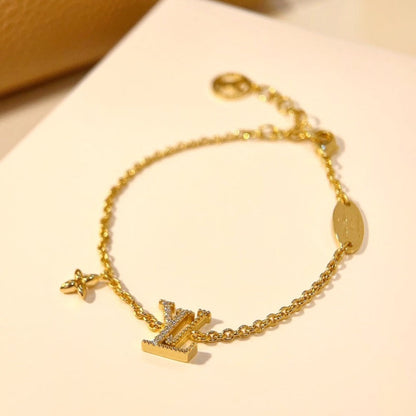 [Avelora]LOGO STAR MOTIF GOLD BRACELET