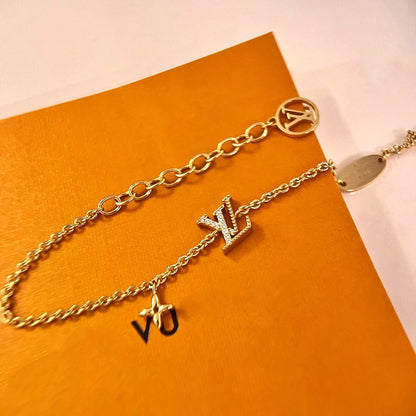 [Avelora]LOGO STAR MOTIF GOLD BRACELET