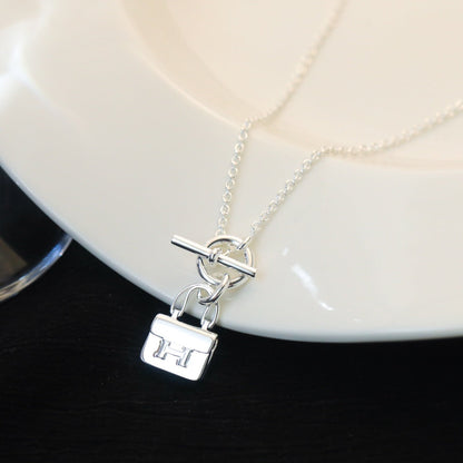 [Avelora]POP H PEDANT SILVER NECKLACE