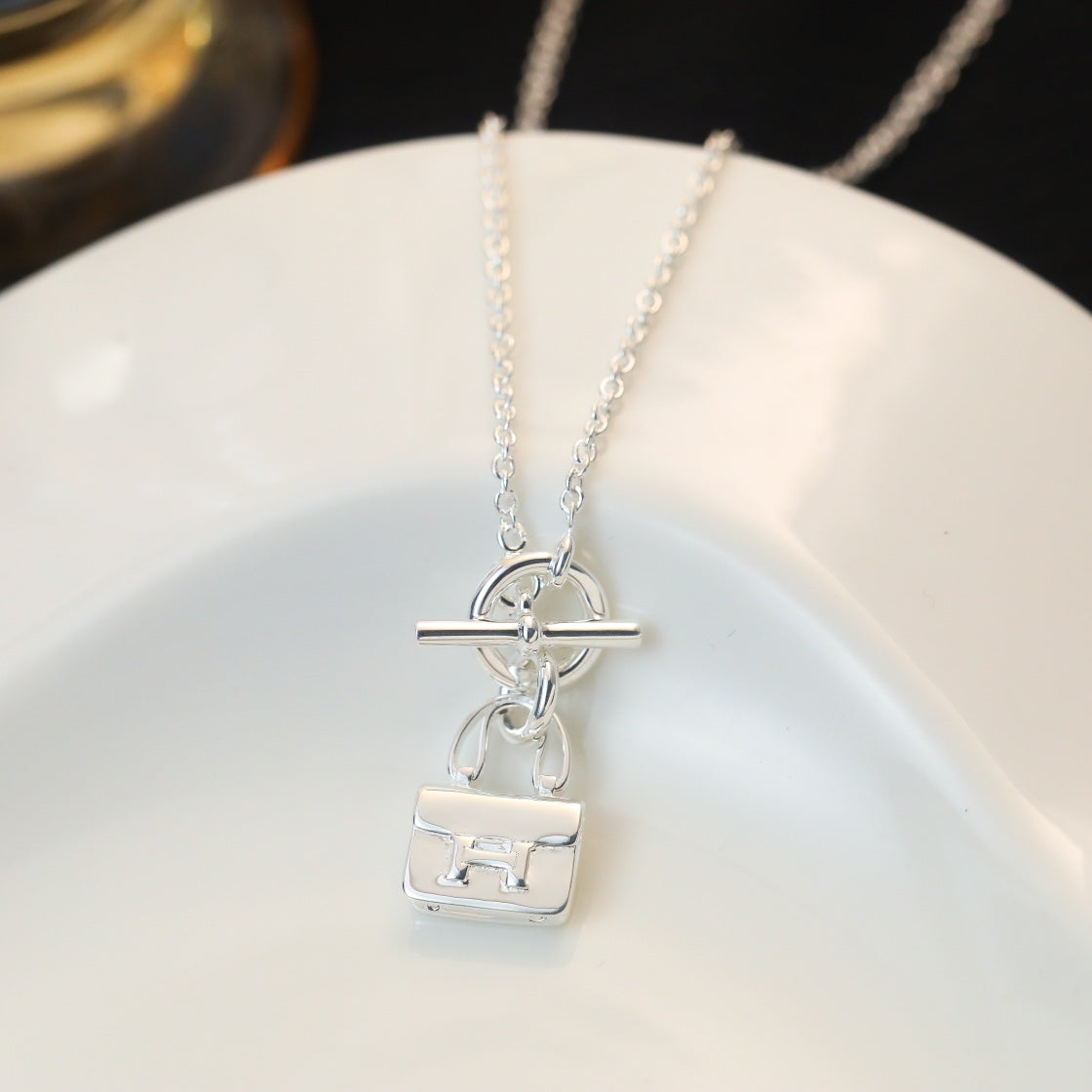 [Avelora]POP H PEDANT SILVER NECKLACE