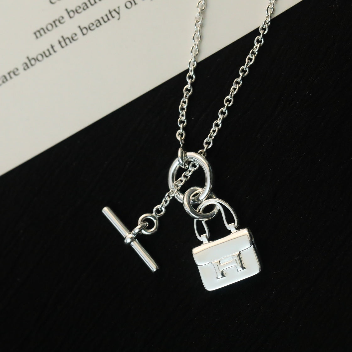 [Avelora]POP H PEDANT SILVER NECKLACE