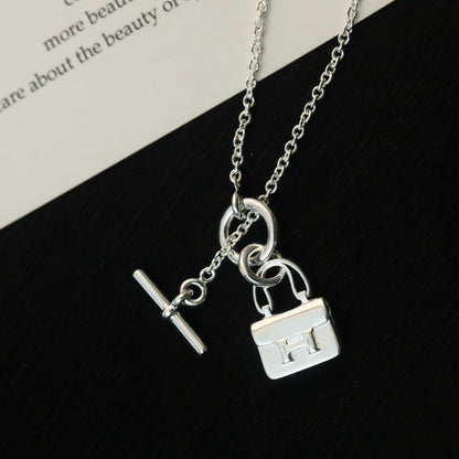 [Avelora]POP H PEDANT SILVER NECKLACE