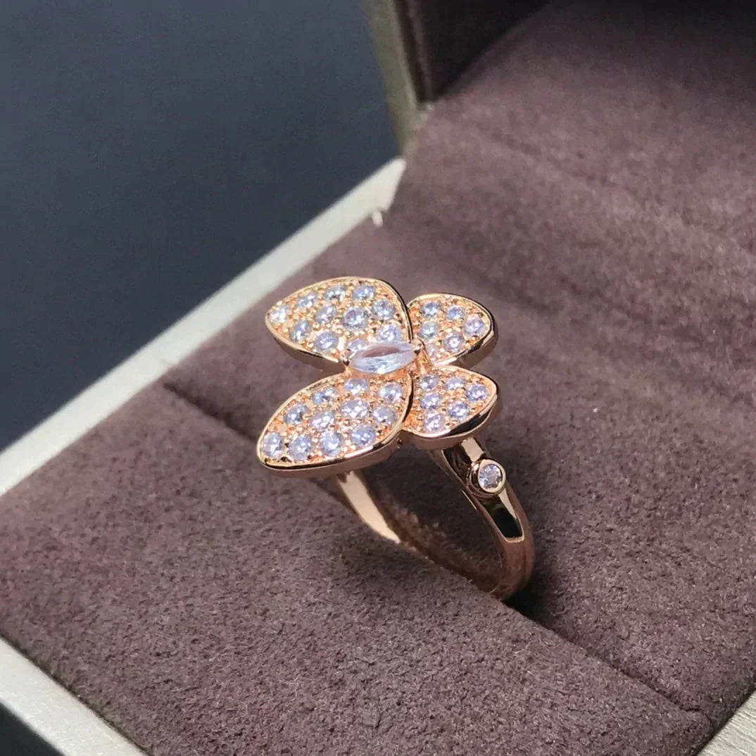 [Avelora Jewelry ]BUTTERFLY PINK GOLD DIAMOND RING