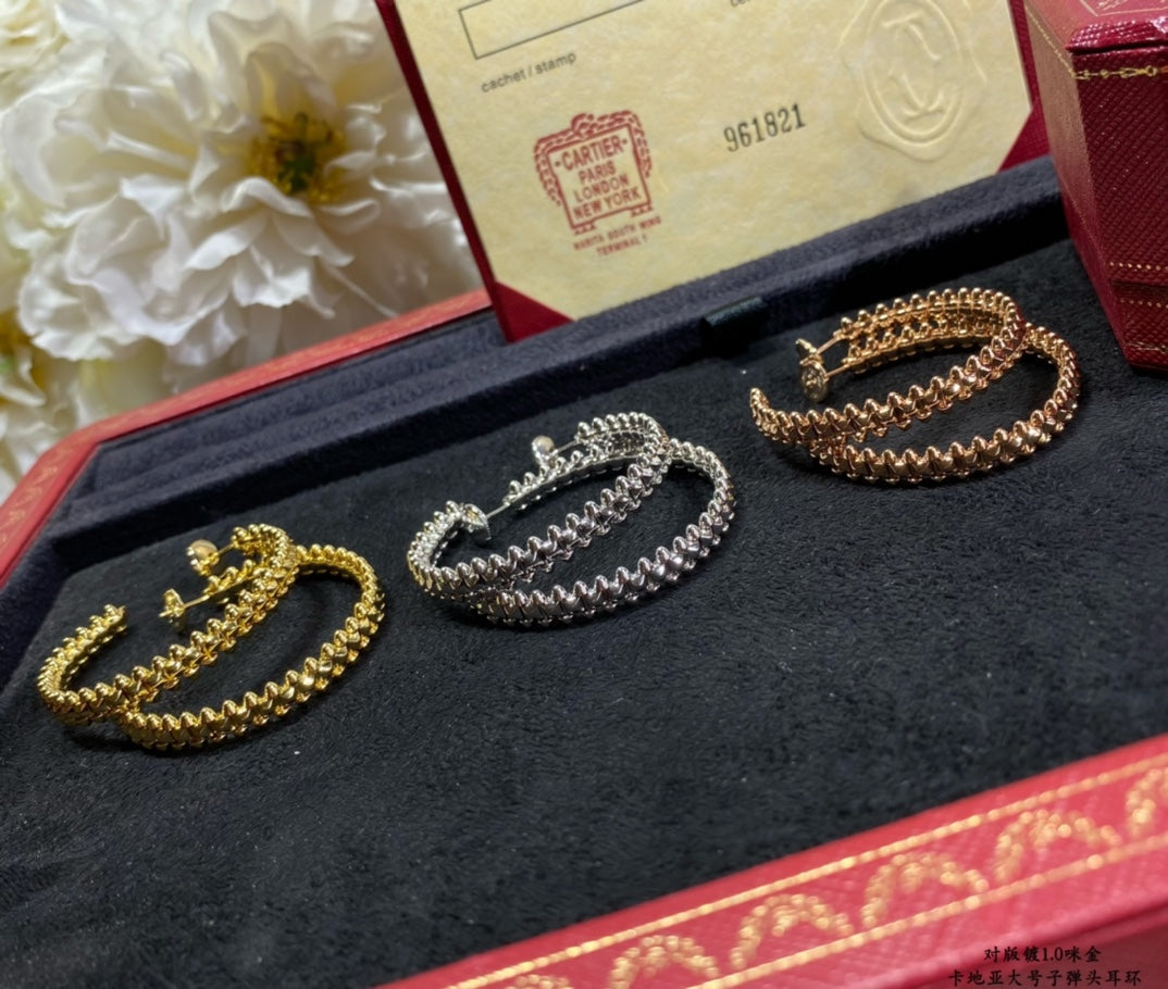 [Avelora Jewelry ]CLASH LARGE HOOP EARRINGS