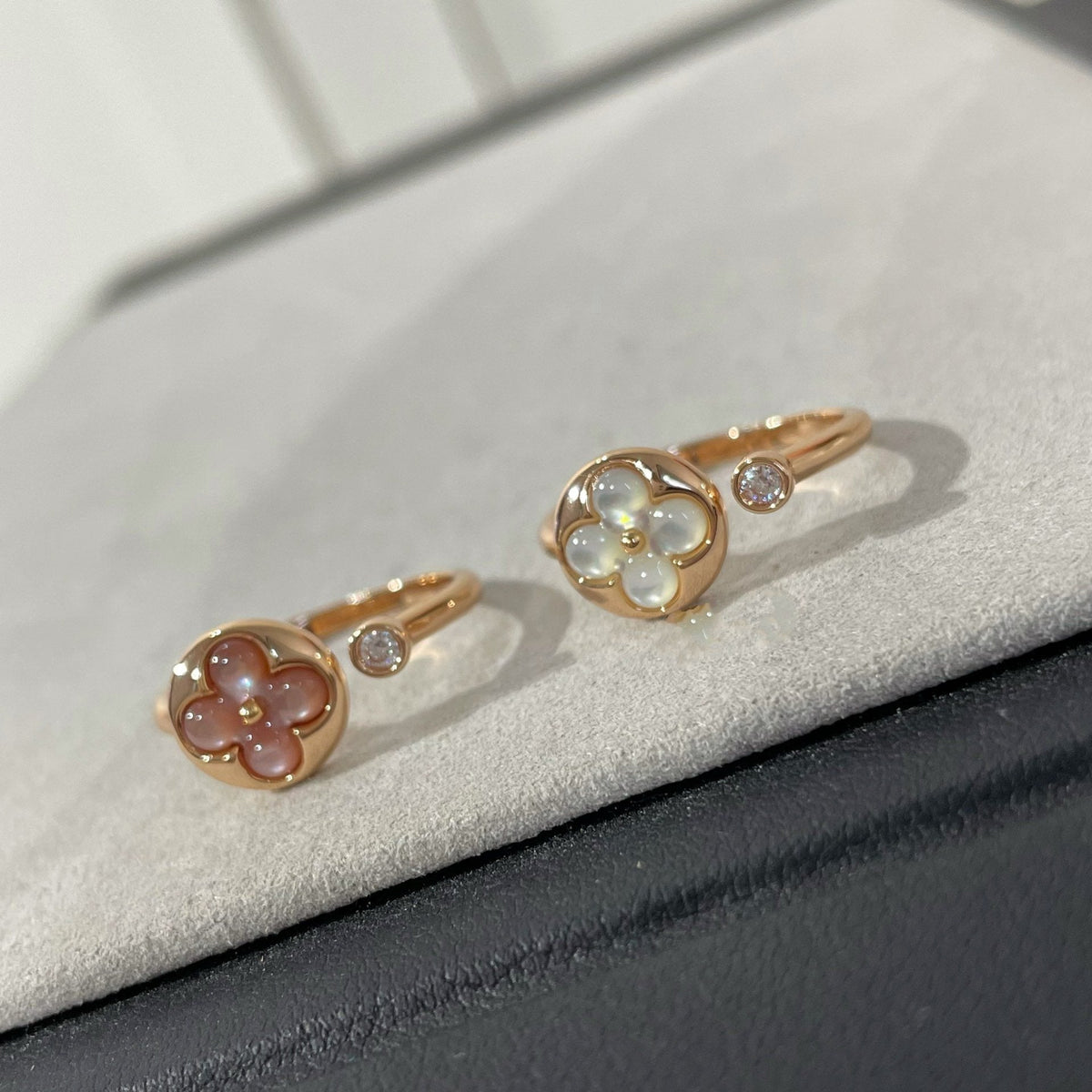 [Avelora Jewelry ]SUN 1 DIAMOND PINK MOP RING
