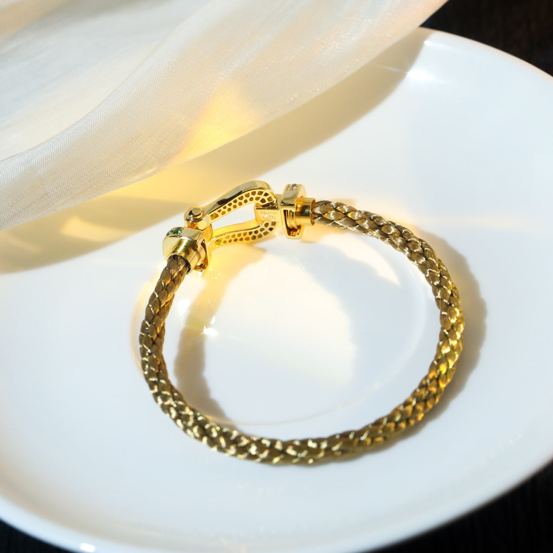 [Avelora Jewelry ]FORCE 10 GOLD GREEN DIAMOND PAVED