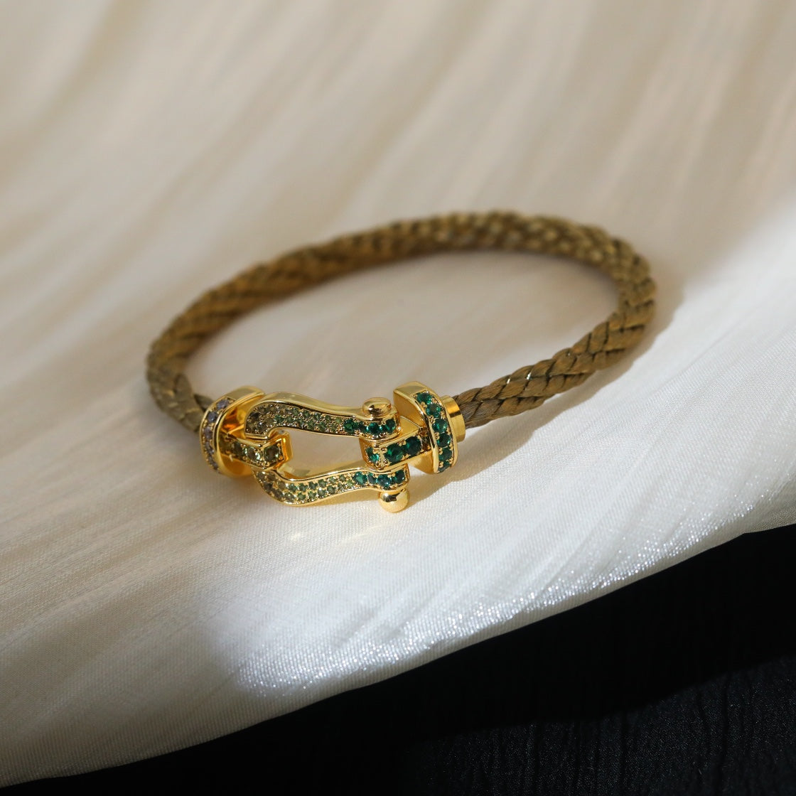 [Avelora Jewelry ]FORCE 10 GOLD GREEN DIAMOND PAVED