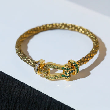 [Avelora Jewelry ]FORCE 10 GOLD GREEN DIAMOND PAVED