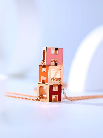 [Avelora]H CAGE ROSE GOLD NECKLACE