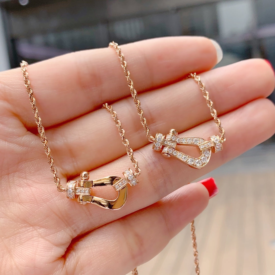 [Avelora Jewelry ]FORCE 10 PINK GOLD DIAMOND NECKLACE