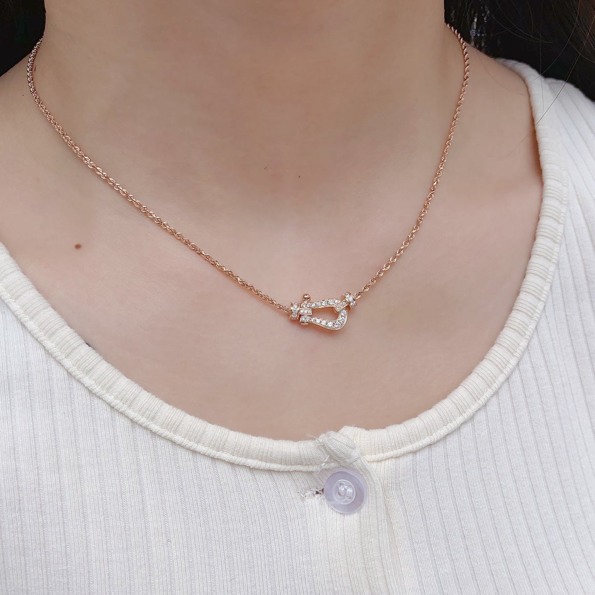 [Avelora Jewelry ]FORCE 10 PINK GOLD DIAMOND NECKLACE