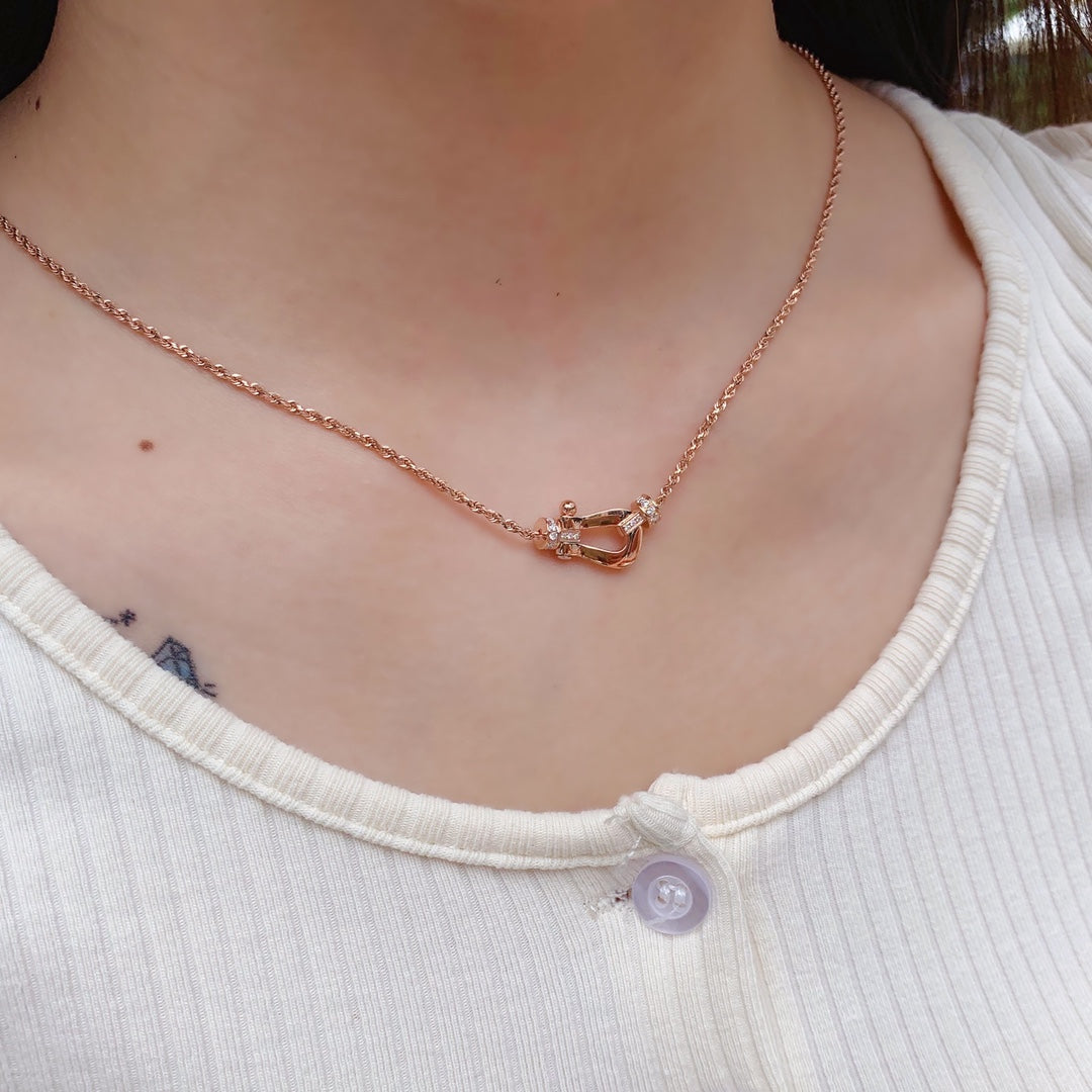 [Avelora Jewelry ]FORCE 10 PINK GOLD DIAMOND NECKLACE