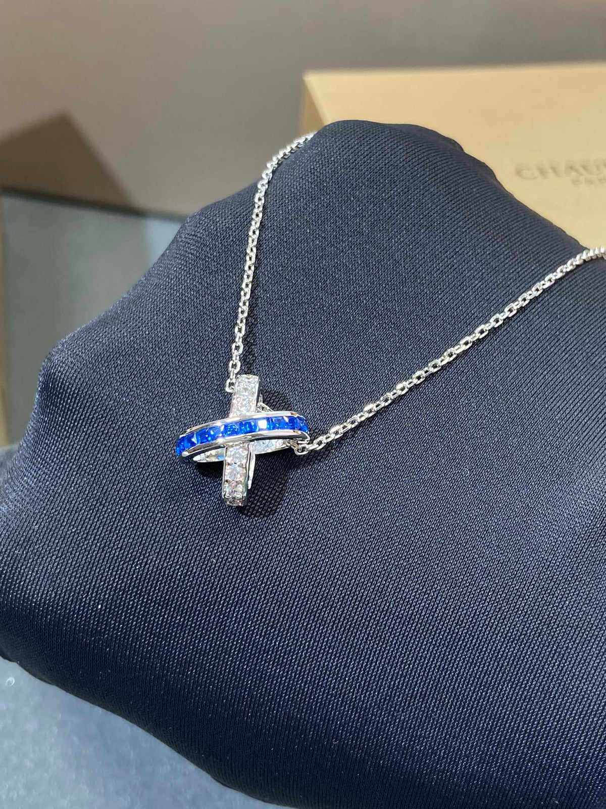 [Avelora Jewelry ]LIENS DIAMOND SILVER NECKLACE