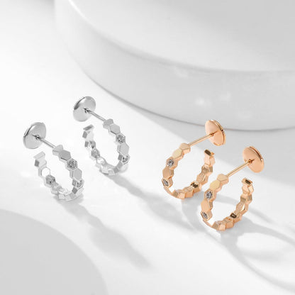 [Avelora]BEE LOVE DIAMOND HOOP EARRINGS
