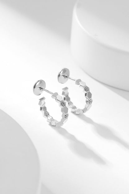 [Avelora]BEE LOVE DIAMOND HOOP EARRINGS