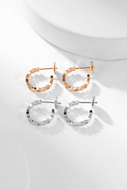 [Avelora]BEE LOVE DIAMOND HOOP EARRINGS