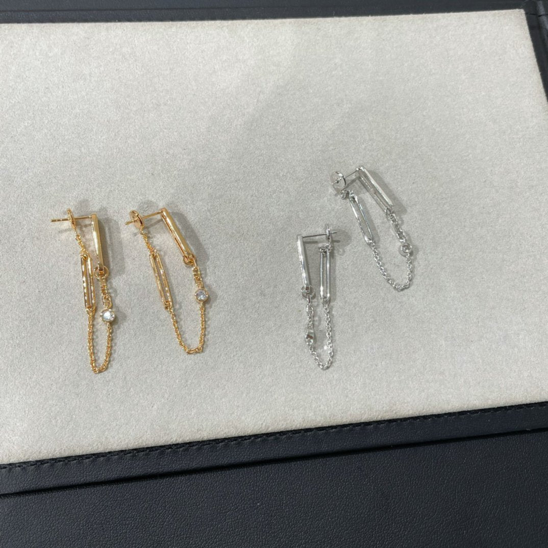 [Avelora]CHAINE CHAOS DIAMOND DROP EARRINGS