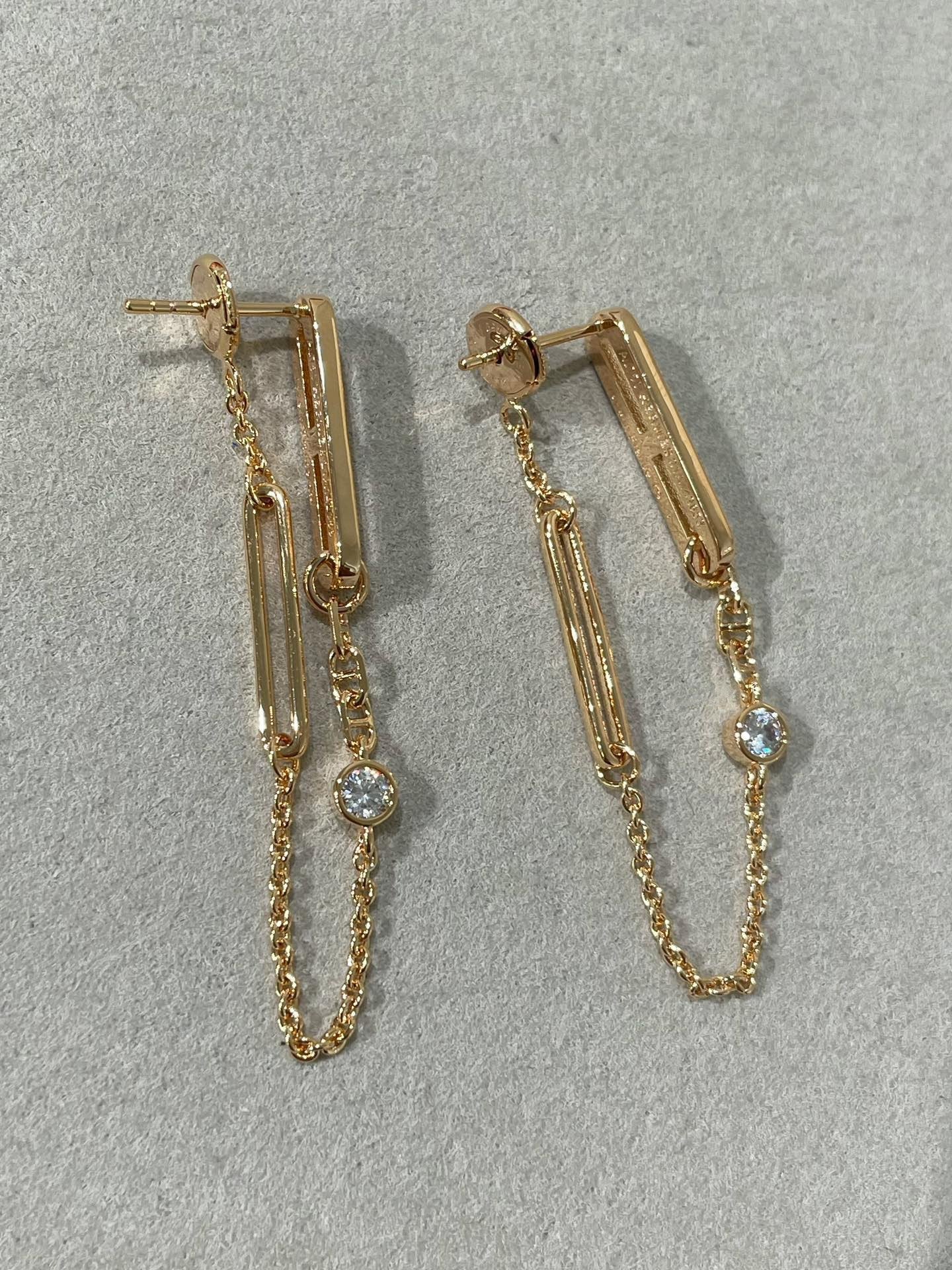 [Avelora]CHAINE CHAOS DIAMOND DROP EARRINGS