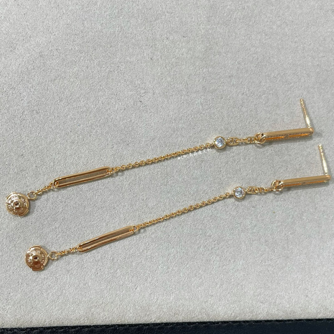 [Avelora Jewelry ]CHAINE CHAOS DIAMOND DROP EARRINGS