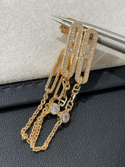 [Avelora]CHAINE CHAOS DIAMOND DROP EARRINGS