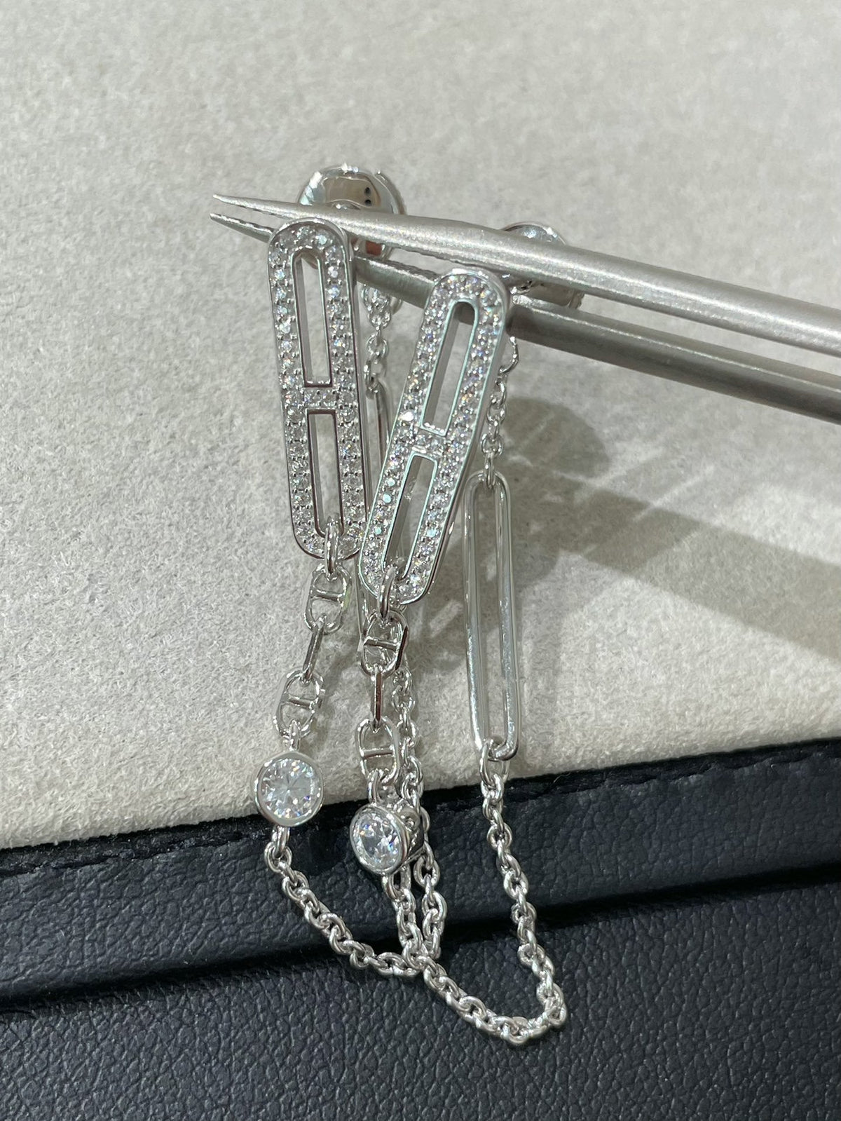 [Avelora Jewelry ]CHAINE CHAOS DIAMOND DROP EARRINGS