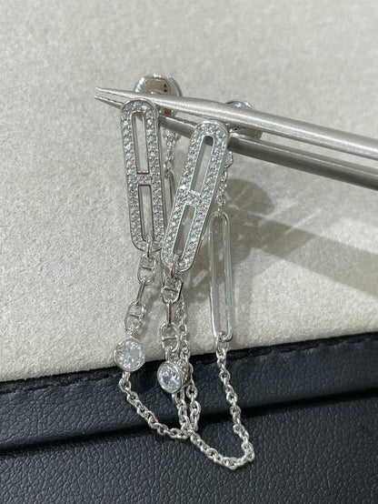 [Avelora]CHAINE CHAOS DIAMOND DROP EARRINGS