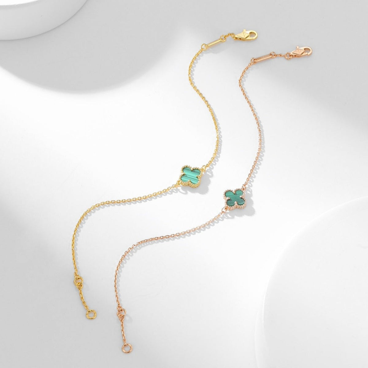 [Avelora Jewelry ]CLOVER BRACELET MALACHITE 1 MOTIF