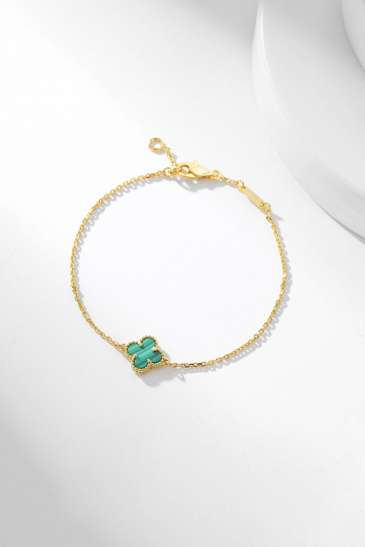 [Avelora Jewelry ]CLOVER BRACELET MALACHITE 1 MOTIF