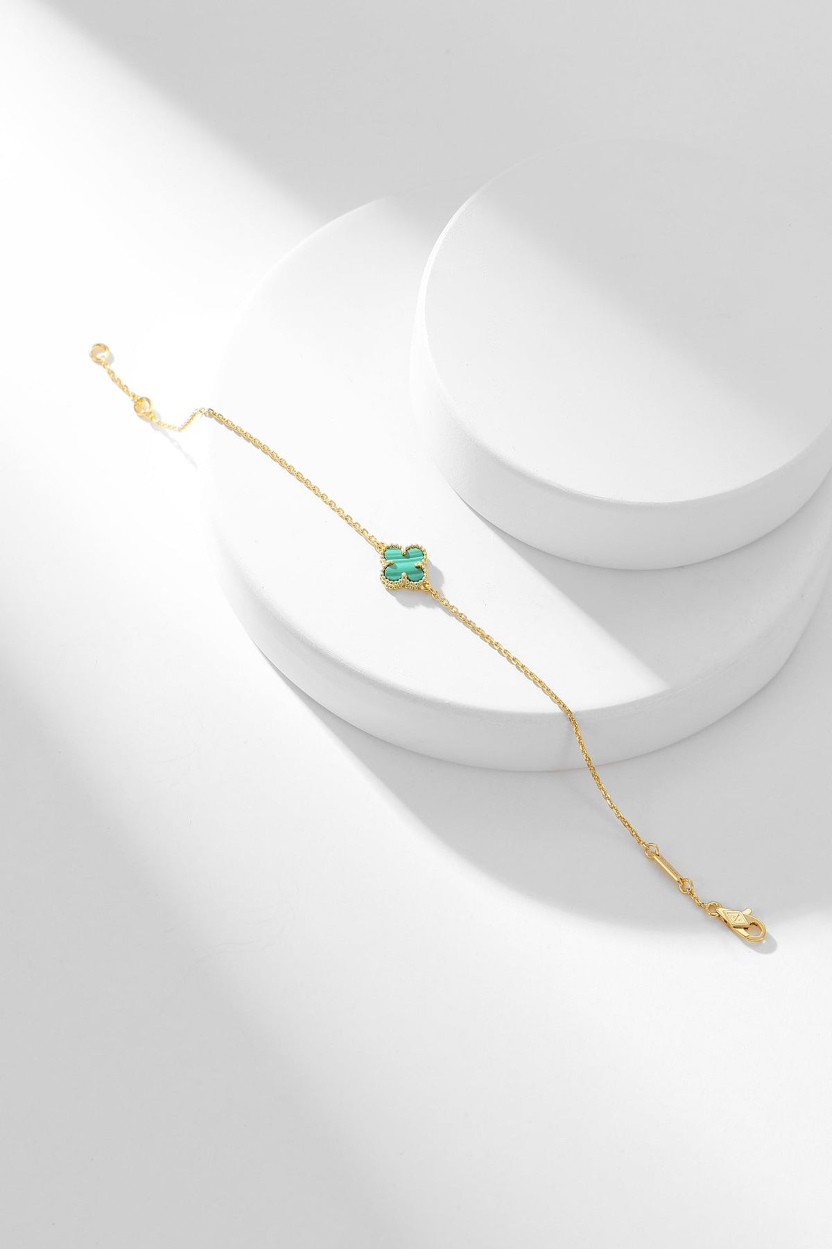 [Avelora Jewelry ]CLOVER BRACELET MALACHITE 1 MOTIF