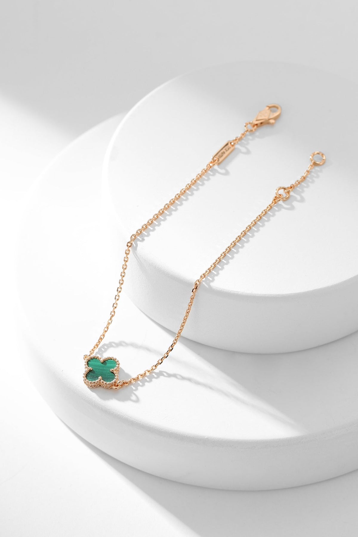 [Avelora Jewelry ]CLOVER BRACELET MALACHITE 1 MOTIF