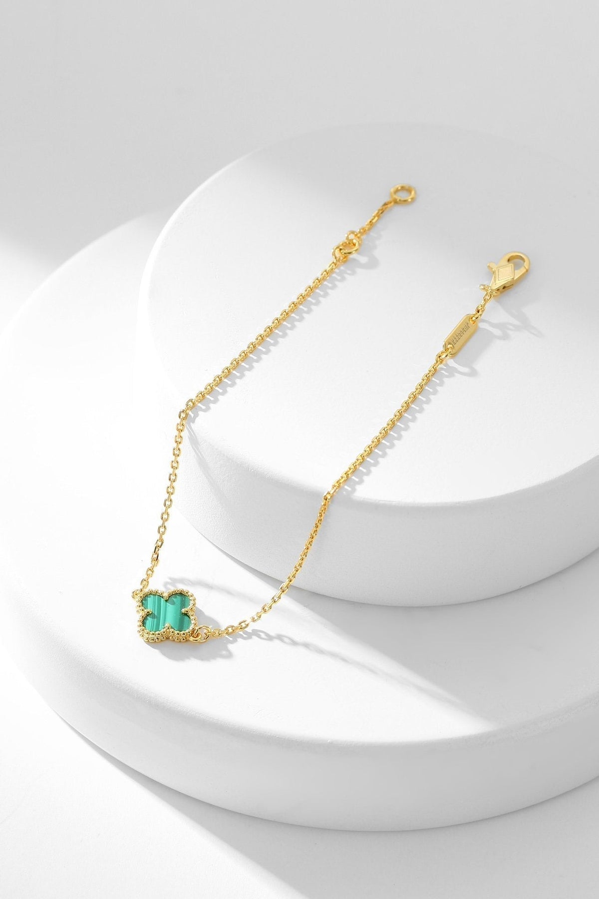 [Avelora Jewelry ]CLOVER BRACELET MALACHITE 1 MOTIF