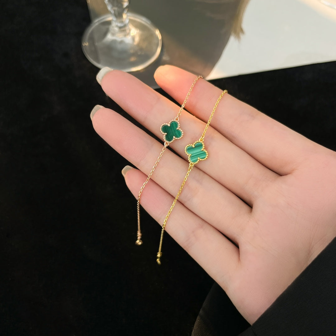 [Avelora Jewelry ]CLOVER BRACELET MALACHITE 1 MOTIF
