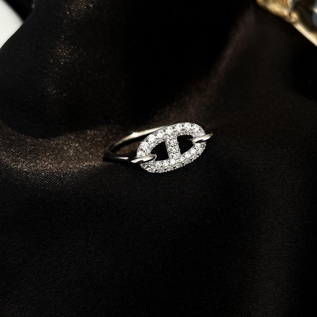 [Avelora]RONDE SMALL SILVER DIAMOND RING