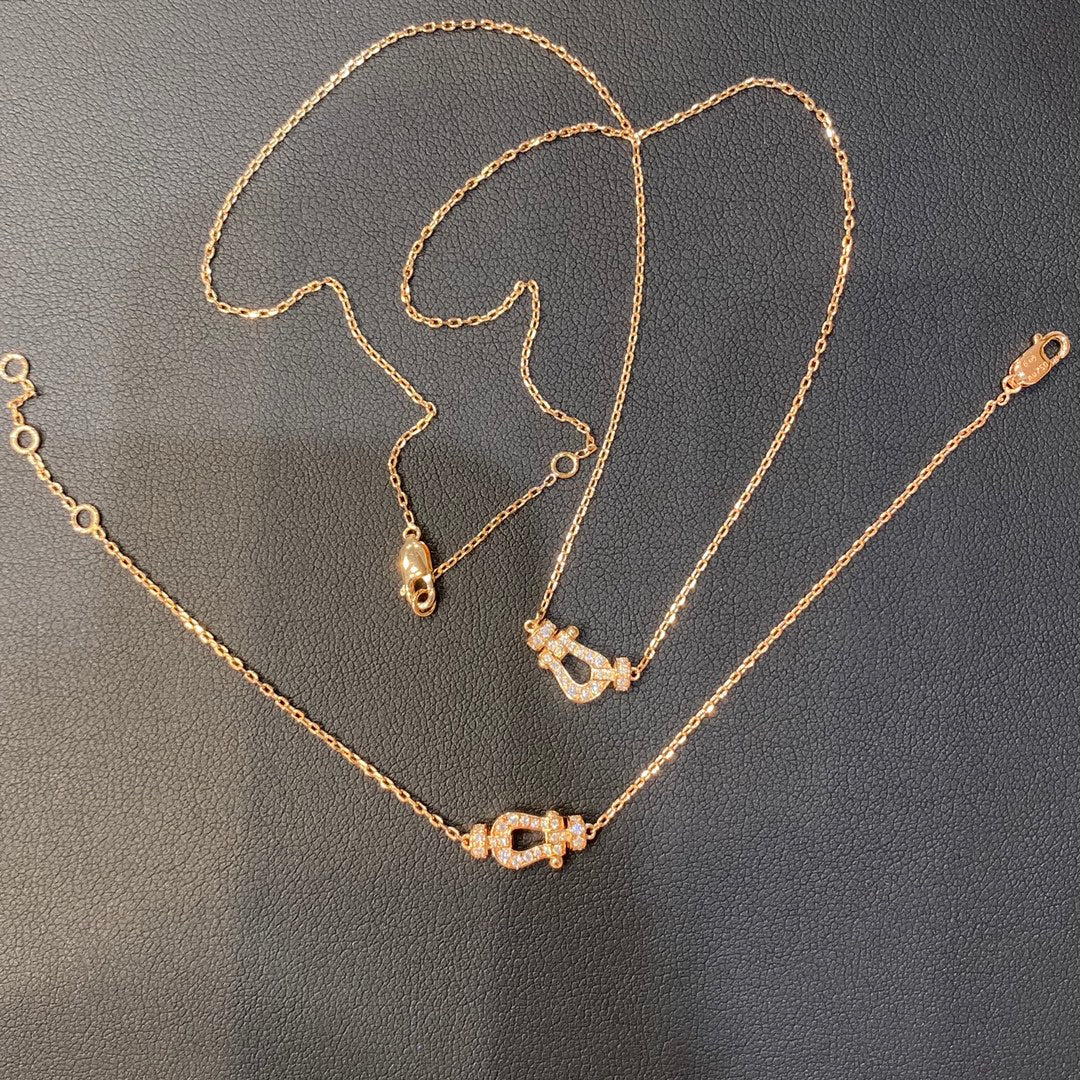 [Avelora Jewelry ]FORCE 10 DIAMOND PINK GOLD NECKLACE MINI MODEL