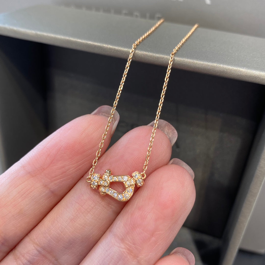 [Avelora Jewelry ]FORCE 10 DIAMOND PINK GOLD NECKLACE MINI MODEL