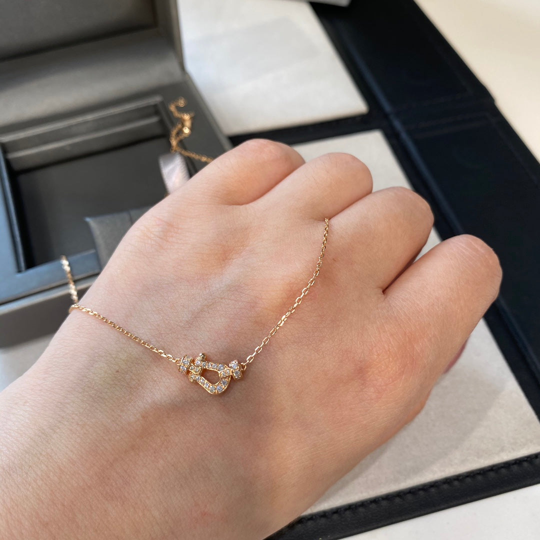 [Avelora Jewelry ]FORCE 10 DIAMOND PINK GOLD NECKLACE MINI MODEL