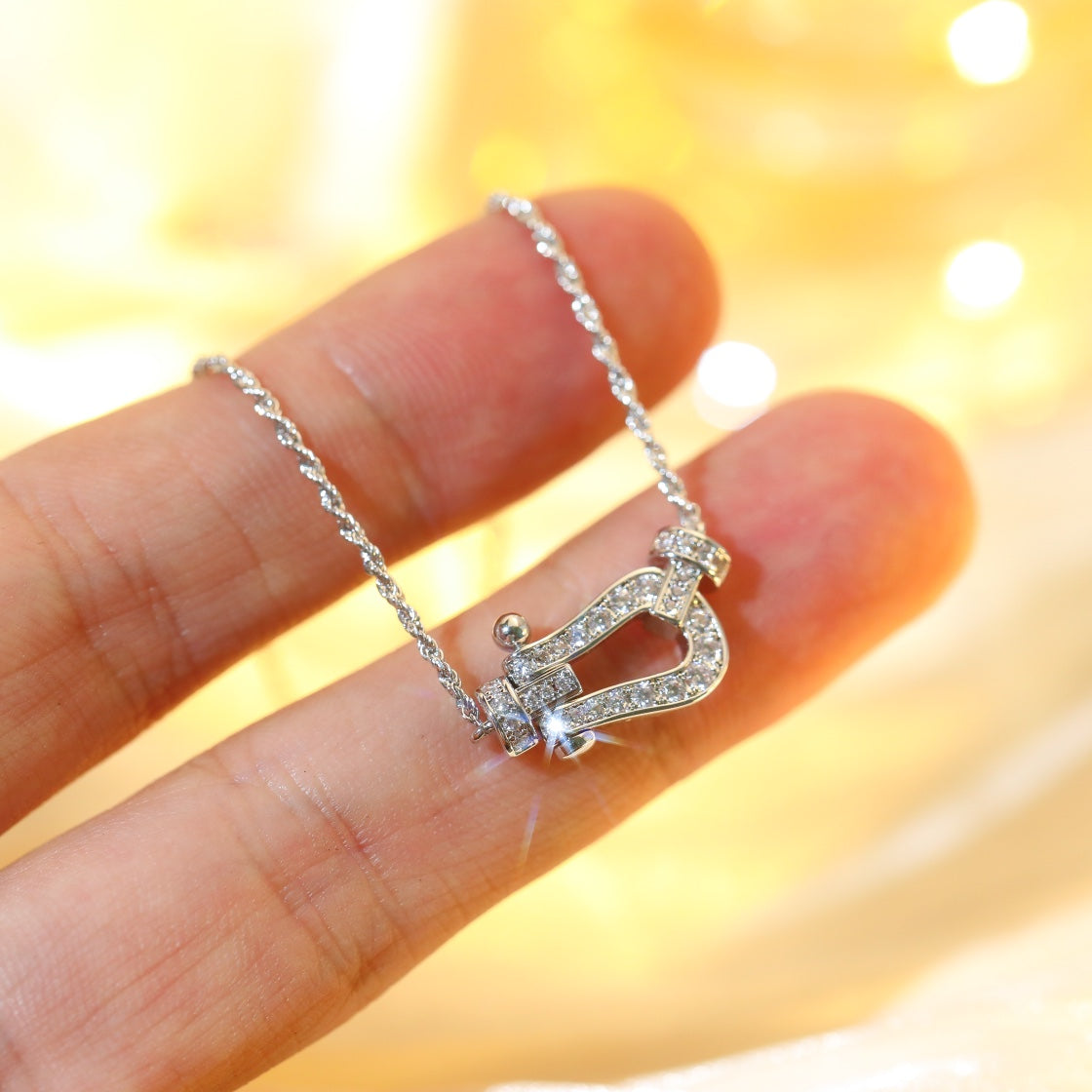 [Avelora Jewelry ]FORCE 10 DIAMOND SILVER NECKLACE MINI MODEL