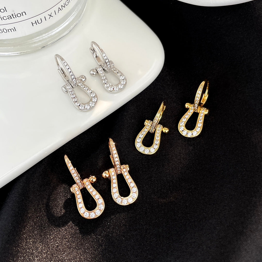 [Avelora Jewelry ]FORCE 10 FULL DIAMOND DROP EARRINGS MEDIUM MODEL