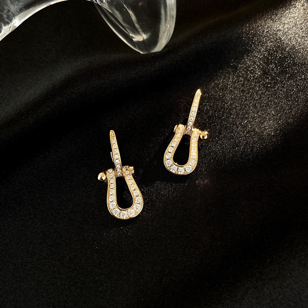 [Avelora Jewelry ]FORCE 10 FULL DIAMOND DROP EARRINGS MEDIUM MODEL