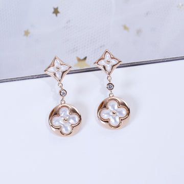 [Avelora Jewelry ]STAR AND SUN PINK GOLD MOP DROP EARRINGS