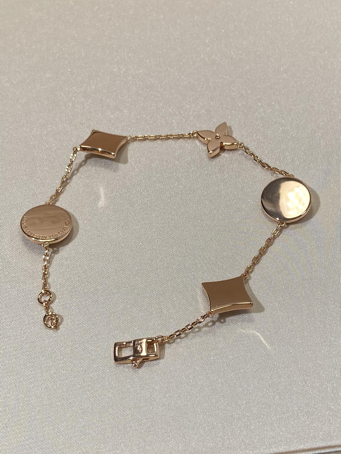[Avelora]STAR AND SUN 5 MOTIF MOP ROSE GOLD BRACELET