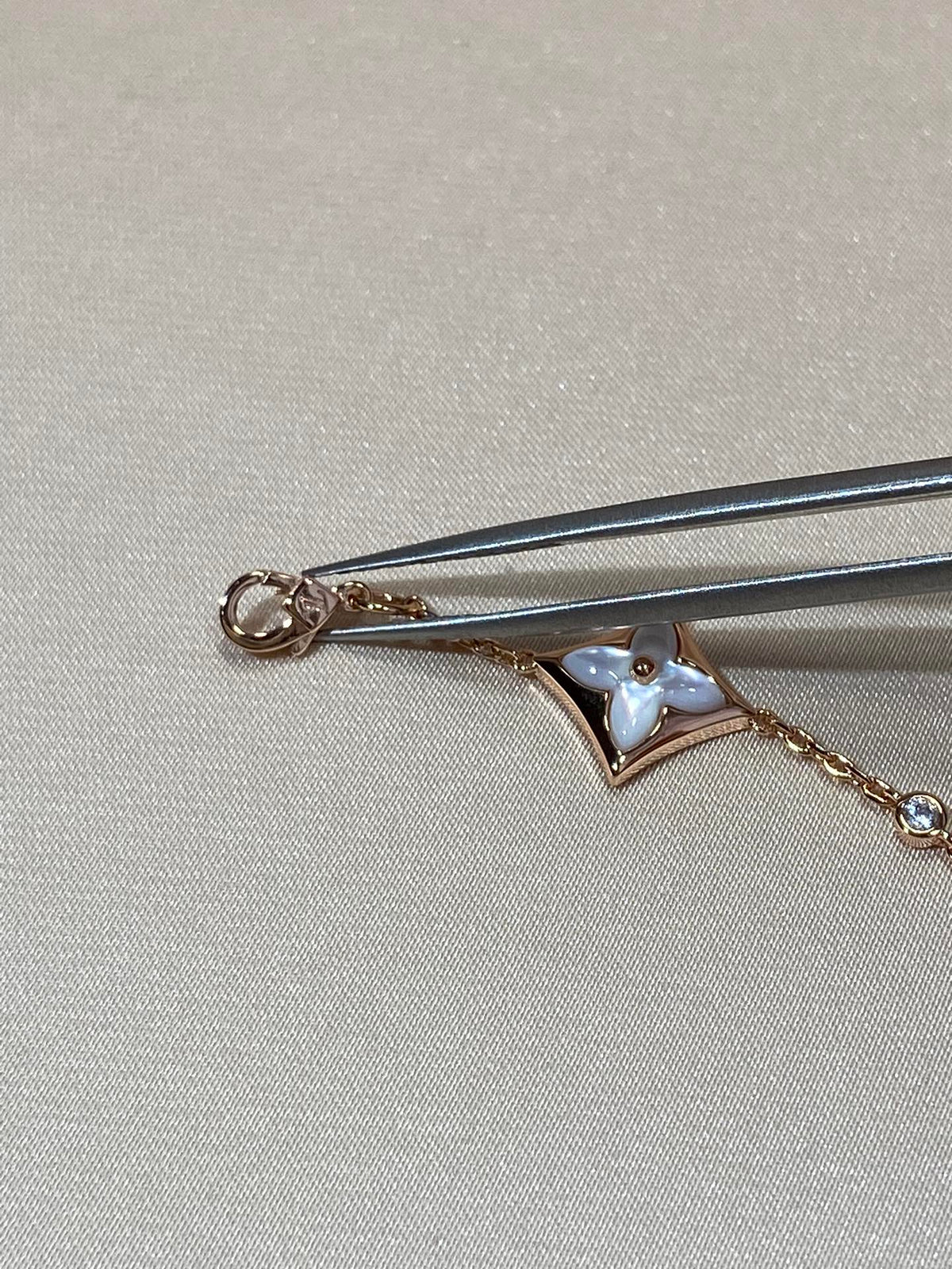 [Avelora Jewelry ]STAR 4 MOTIF MOP DIAMOND PINK GOLD BRACELET