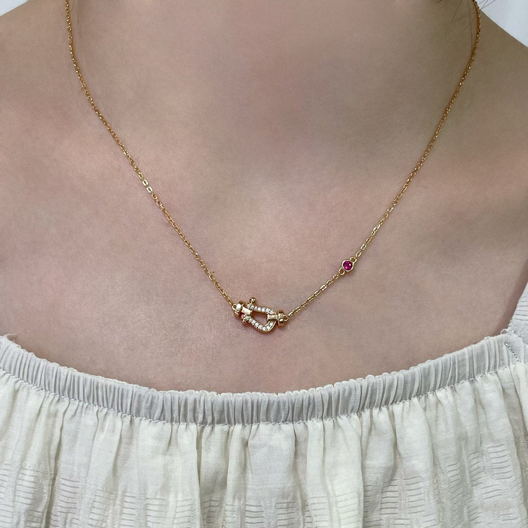 [Avelora Jewelry ]FORCE 10 DIAMOND PINK GOLD NECKLACE