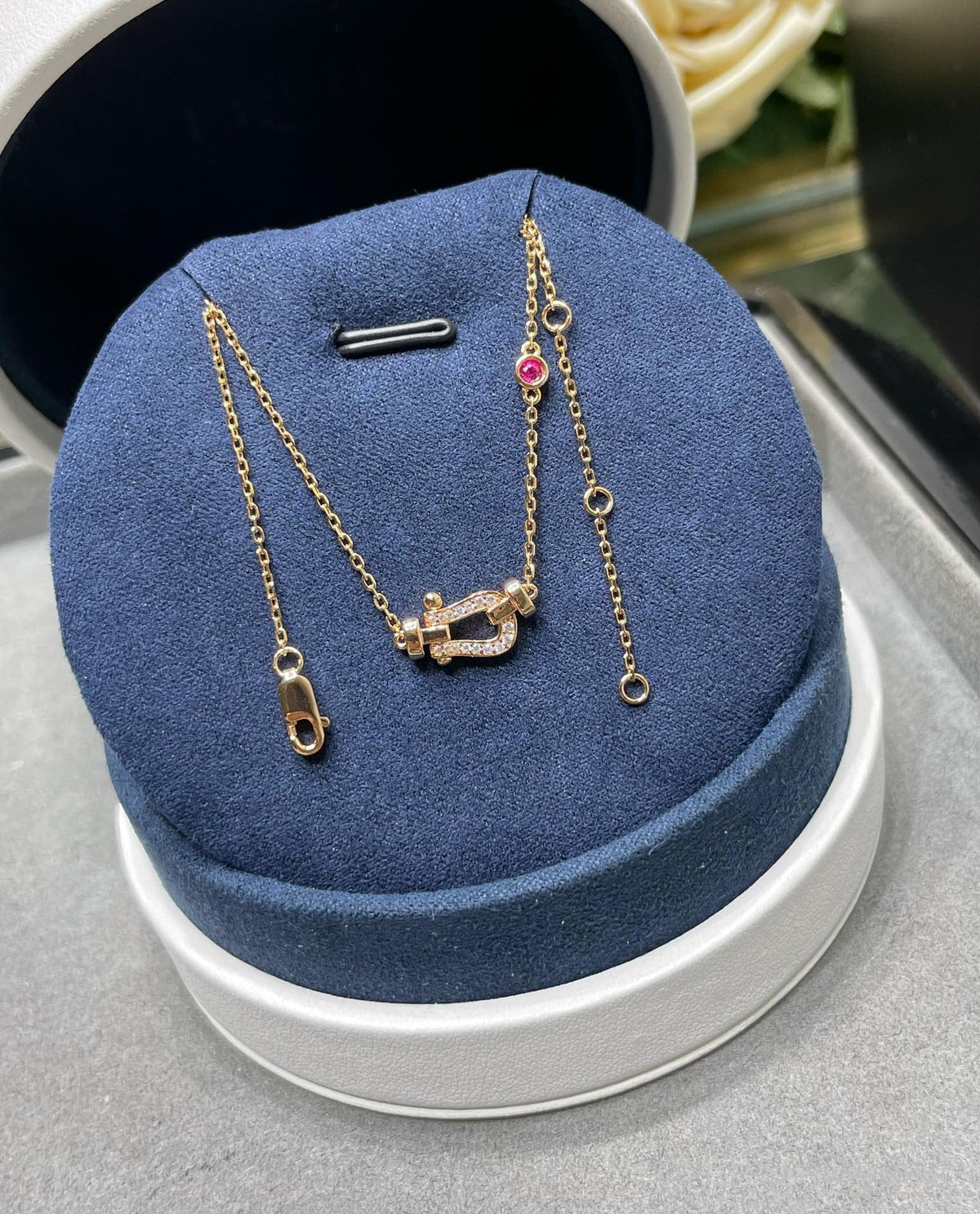 [Avelora Jewelry ]FORCE 10 DIAMOND PINK GOLD NECKLACE