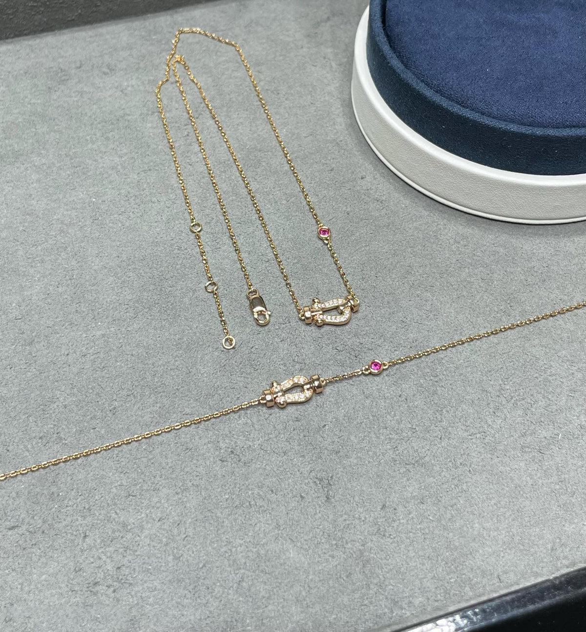 [Avelora Jewelry ]FORCE 10 DIAMOND PINK GOLD NECKLACE