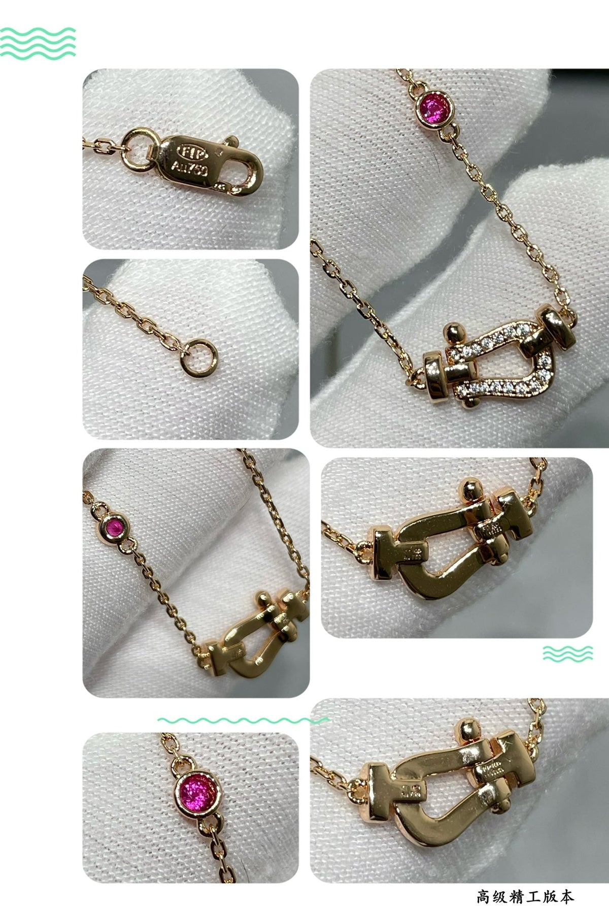 [Avelora Jewelry ]FORCE 10 DIAMOND PINK GOLD NECKLACE