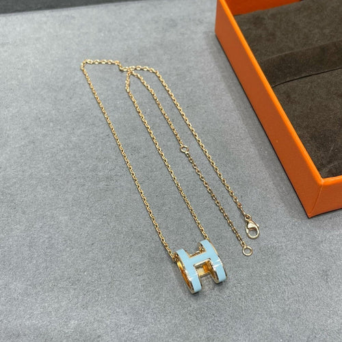 [Avelora]POP H SKY BLUE NECKLACE