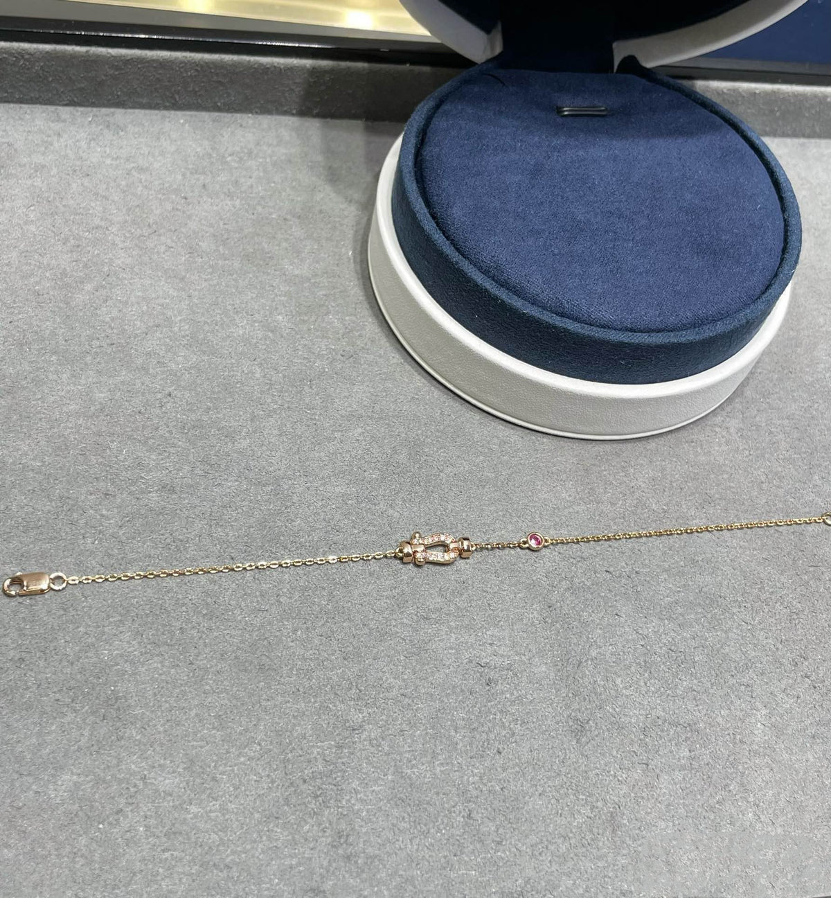 [Avelora Jewelry ]FORCE 10 DIAMOND CHAIN LINK PINK GOLD BRACELET
